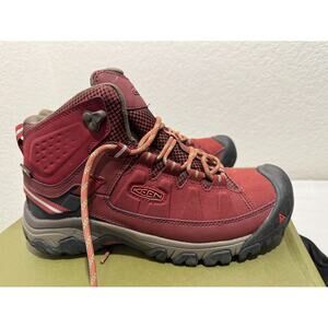 KEEN Hiking Shoes Targhee EXP MID WP Womens 9.5 Syrah Tandori Spice NIB EU 40